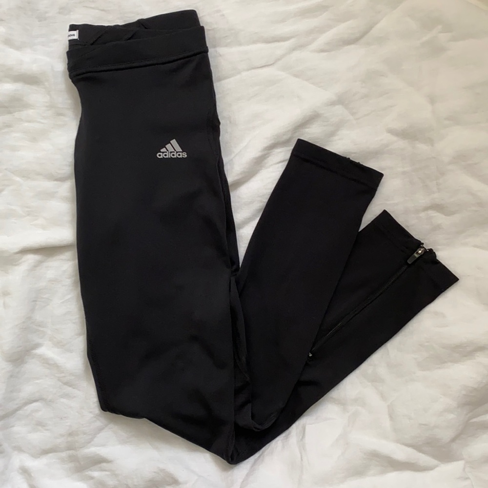 Adidas Black Supernova Leggings with Zippers